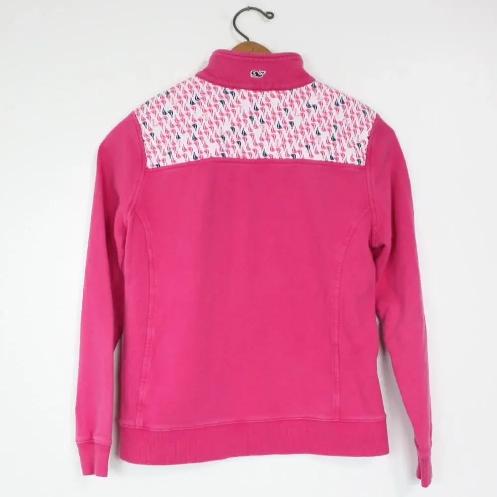 Vineyard Vines Shep Shirt Women's Sz XS Pink Sailboat Everyday Basic Casual - Picture 3 of 4